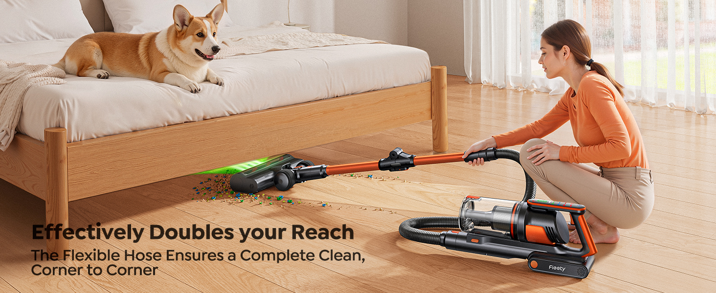 Cordless Vacuum Cleaner, 650W/55Kpa/70Mins Stick Vacuum Cleaners for Home with 180° Foldable Wand &3.3Ft Hose, Touch Screen AUTO-Mode, Wall Mount Charging, Fragrance, Vacuum for Floor/Carpet/Pet Hair detail 8