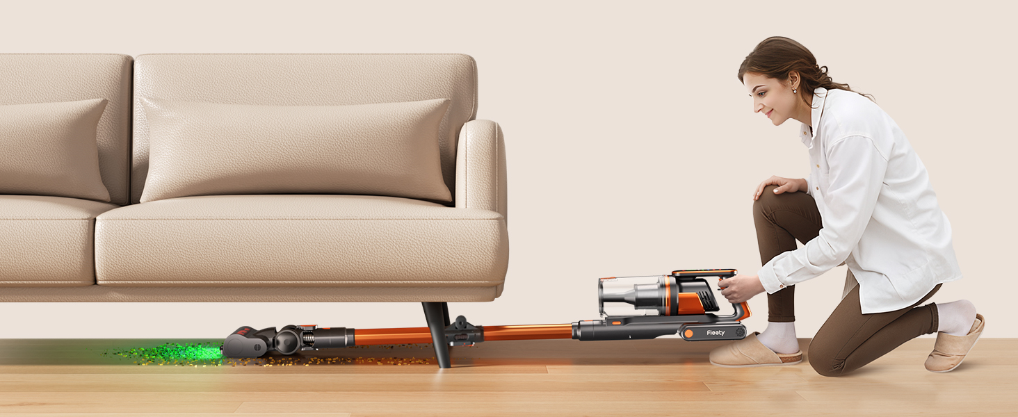 Cordless Vacuum Cleaner, 650W/55Kpa/70Mins Stick Vacuum Cleaners for Home with 180° Foldable Wand &3.3Ft Hose, Touch Screen AUTO-Mode, Wall Mount Charging, Fragrance, Vacuum for Floor/Carpet/Pet Hair detail 9