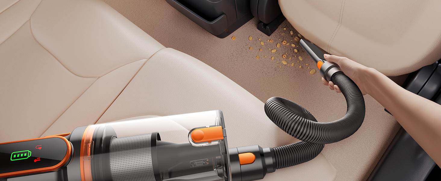 Cordless Vacuum Cleaner, 650W/55Kpa/70Mins Stick Vacuum Cleaners for Home with 180° Foldable Wand &3.3Ft Hose, Touch Screen AUTO-Mode, Wall Mount Charging, Fragrance, Vacuum for Floor/Carpet/Pet Hair detail 11