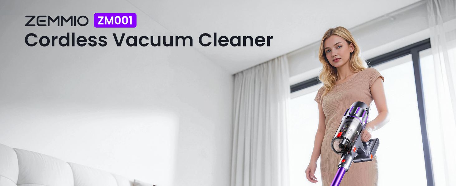 Cordless Vacuum Cleaner,650W 55KPA 80Mins Cordless Stick Vacuum with Smart Display,1.8L Cup,V-Shaped Anti-Tangle Brush,Wall Mount Charging,Self-Standing Vacuum Cleaners for Home,Floor,Carpet,Pet Hair detail 1