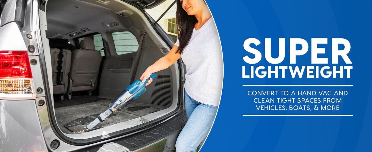 Vacmaster Portable 10.8V 2-in-1 Cordless Stick Lightweight Vacuum Cleaner with 2-Speed Power Control and LED Headlight for Hardwood Floor, Carpet & Pet Hair, Blue detail 4
