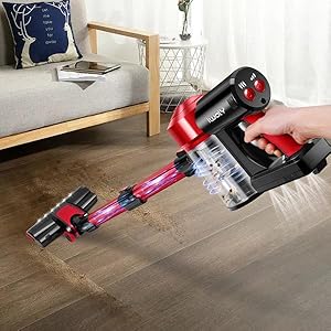 iwoly C150 Cordless Vacuum Cleaner Rechargeable with 2200mAh Detachable Battery, 18000Pa Cyclone Vacuum with HEPA Filter, Lightweight Portable Handheld Stick Vacuum for Hard Floor Car Cleaning detail 2