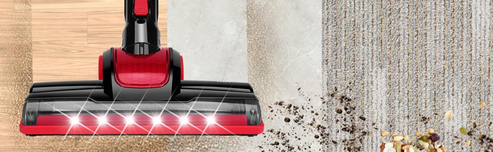 iwoly C150 Cordless Vacuum Cleaner Rechargeable with 2200mAh Detachable Battery, 18000Pa Cyclone Vacuum with HEPA Filter, Lightweight Portable Handheld Stick Vacuum for Hard Floor Car Cleaning detail 5
