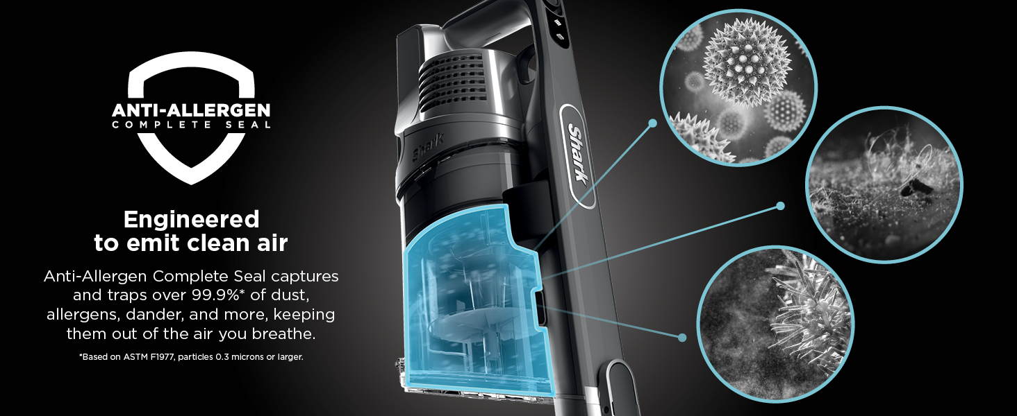 Shark Cordless Vacuum Cleaner, HEPA Filter, Lightweight, Portable, Rechargeable, Pet Hair Pickup, Removable Handheld, Crevice, Upholstery & Dusting Brush Included, 40-min runtime, Red, IZ362H detail 1