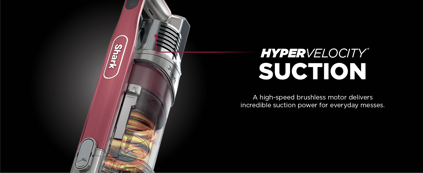 Shark Cordless Vacuum Cleaner, HEPA Filter, Lightweight, Portable, Rechargeable, Pet Hair Pickup, Removable Handheld, Crevice, Upholstery & Dusting Brush Included, 40-min runtime, Red, IZ362H detail 4