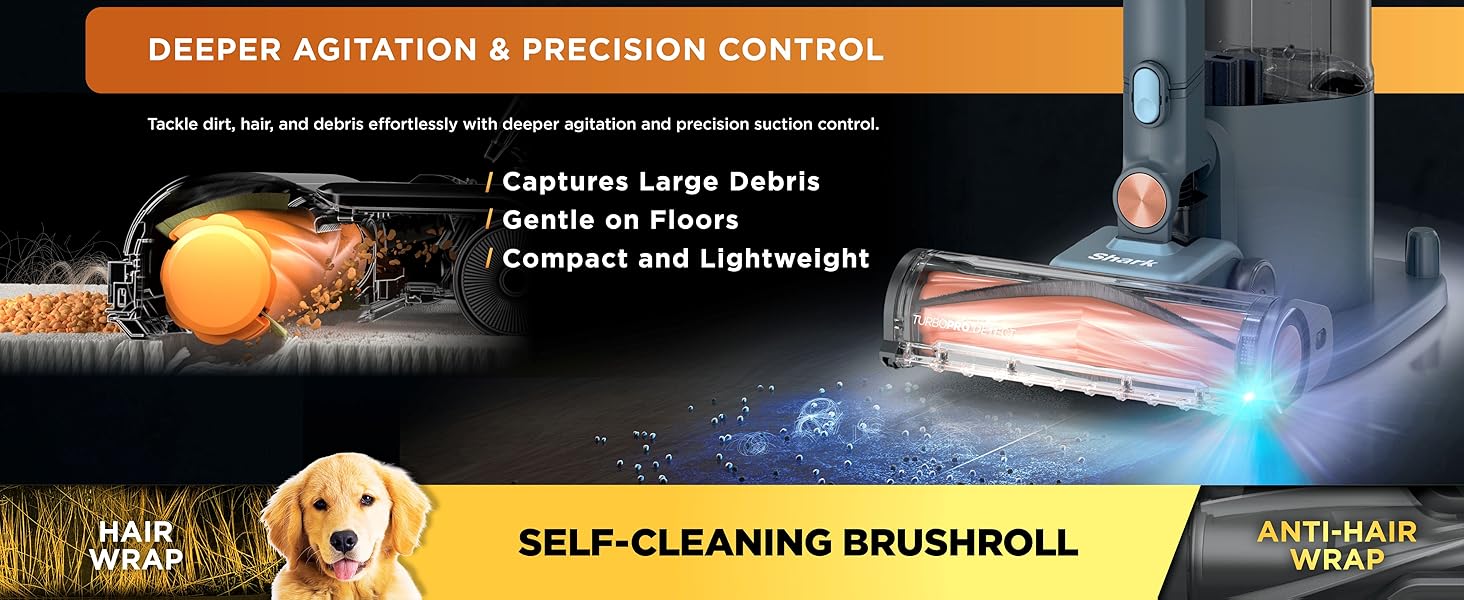 Shark PowerDetect Speed Clean & Empty | Cordless Stick Vacuum Cleaner with Auto-Empty | Lightweight & Rechargeable Handheld Vacuum | Carpet, Hard Floors & Pet Hair | 60-Min Runtime | Ice Blue | IA3241 detail 7