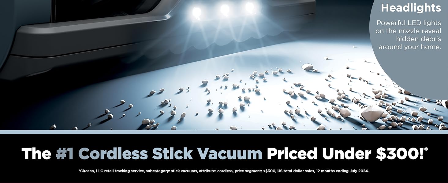 Shark Pet Cordless Stick Vacuum | XL Dust Cup, LED Headlights, Removable Handheld Vac, Crevice Tool | Portable Vacuum for Pet Hair | Carpet & Hard Floors | 40-Min Runtime | Ice Blue | IX141AMZ detail 7