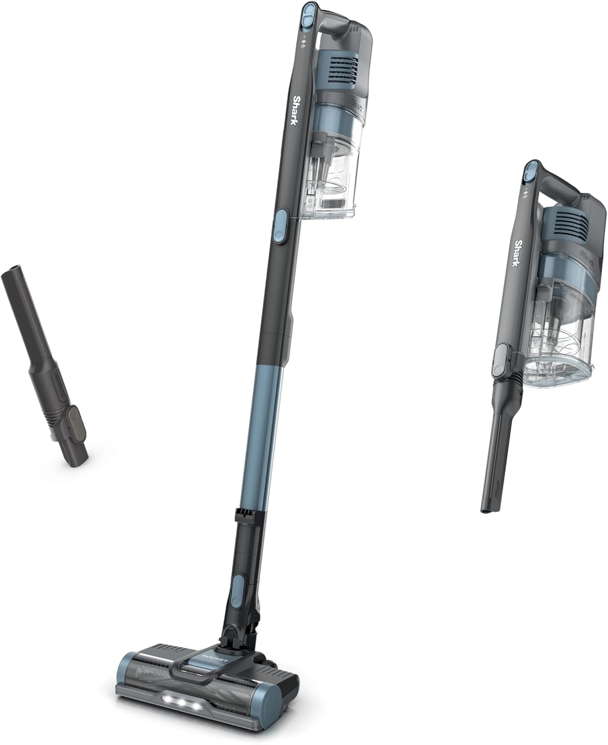 Shark Pet Cordless Stick Vacuum | XL Dust Cup, LED Headlights, Removable Handheld Vac, Crevice Tool | Portable Vacuum for Pet Hair | Carpet & Hard Floors | 40-Min Runtime | Ice Blue | IX141AMZ detail 8
