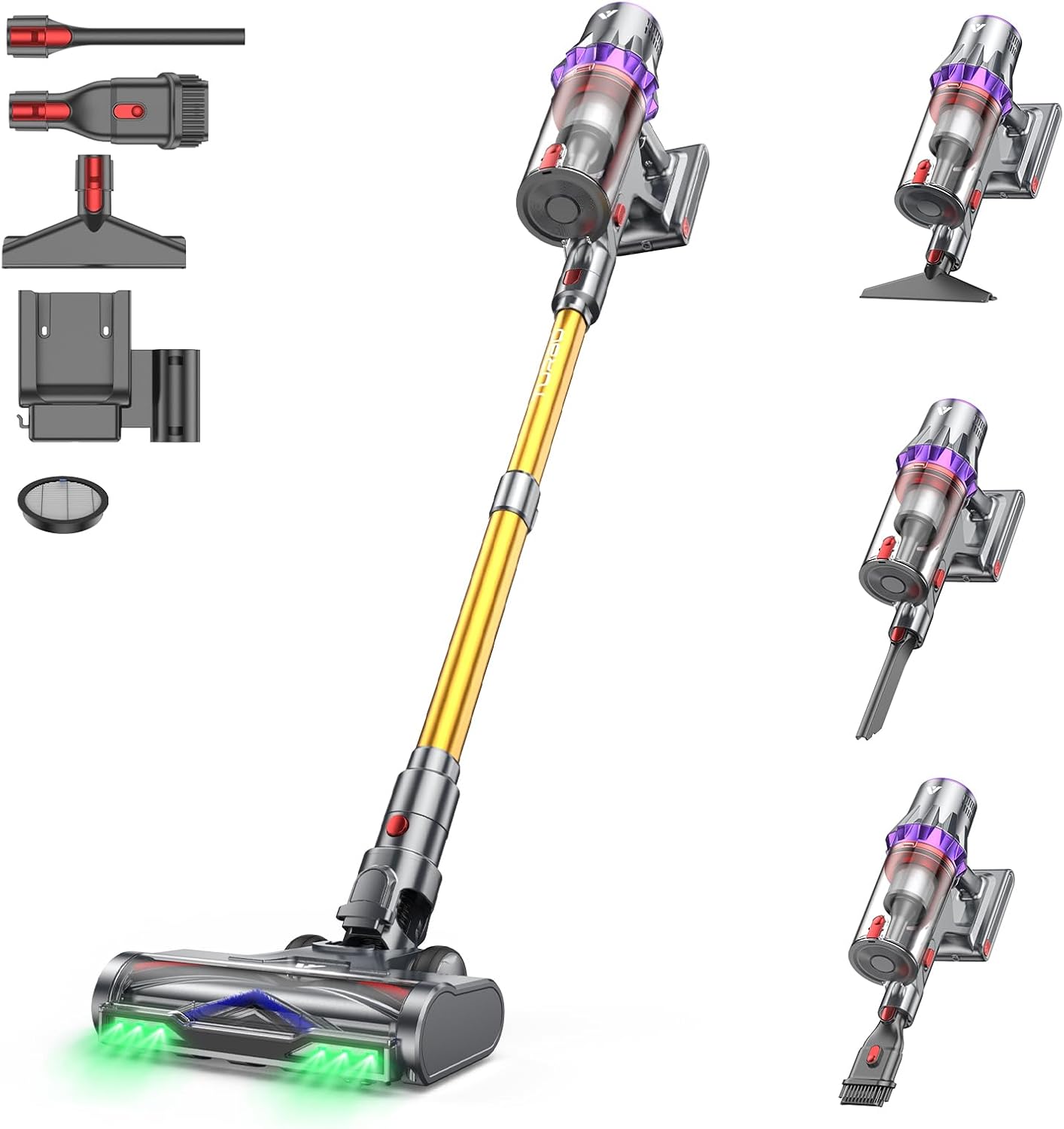 Coovy SU7 Ultra Cordless Vacuum Cleaner, 55KPa/650W 80Mins Runtime Powerful Suction Stick Vaccum for Whole-House Cleaning, Self-Standing Anti-Tangle Vac for Hard Floors Carpet Pet Hair, Ultra Version detail 14