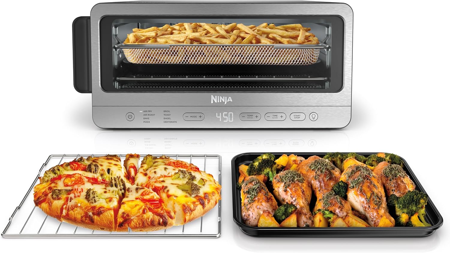 Ninja Air Fryer Toaster Oven Combo | 8-in-1 Functionality | Flip Up & Away for - View 3