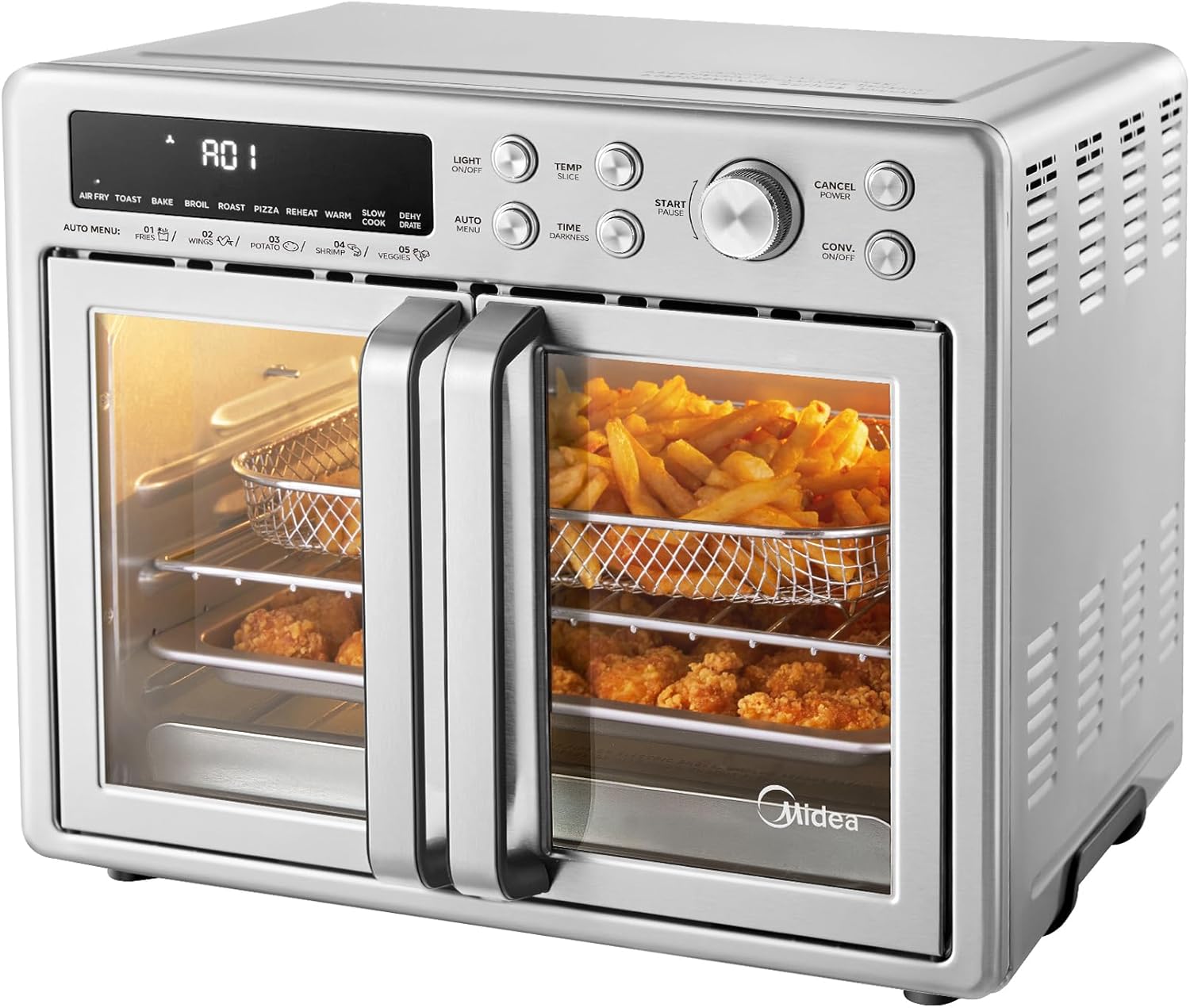 Midea Flexify Classic French Door Toaster Oven Air Fryer Combo, 10-in-1 Large - View 2