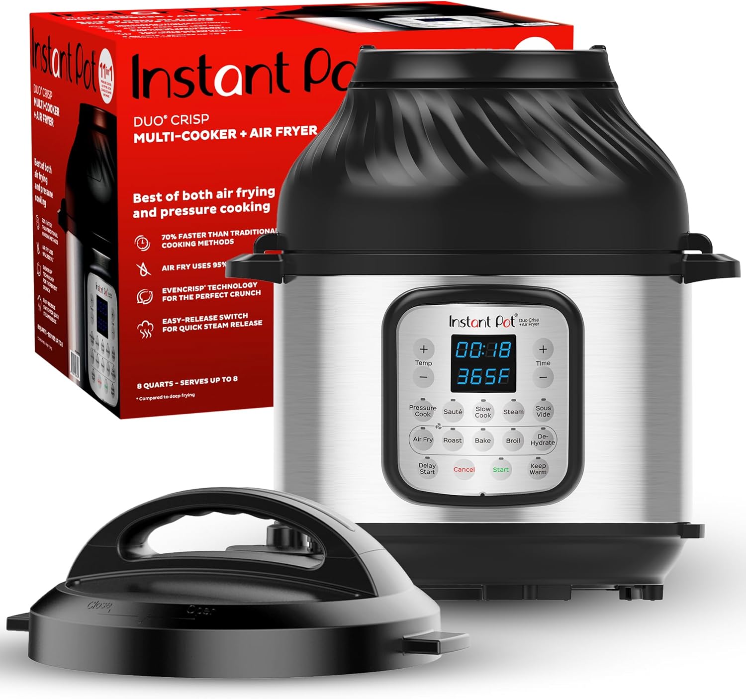 Instant Pot Duo Crisp 11-in-1 Air Fryer and Electric Pressure Cooker Combo with