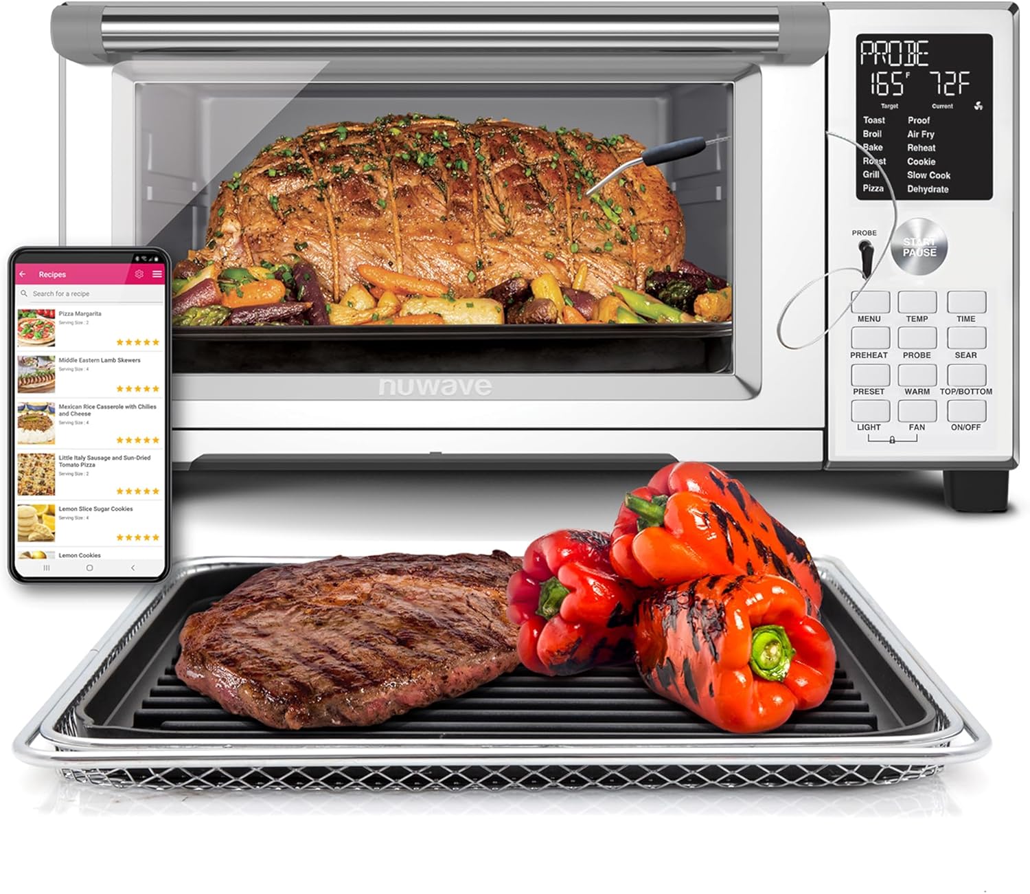 Nuwave Bravo XL Pro Air Fryer Toaster Oven with Grill Combo, 2025 New - View 2