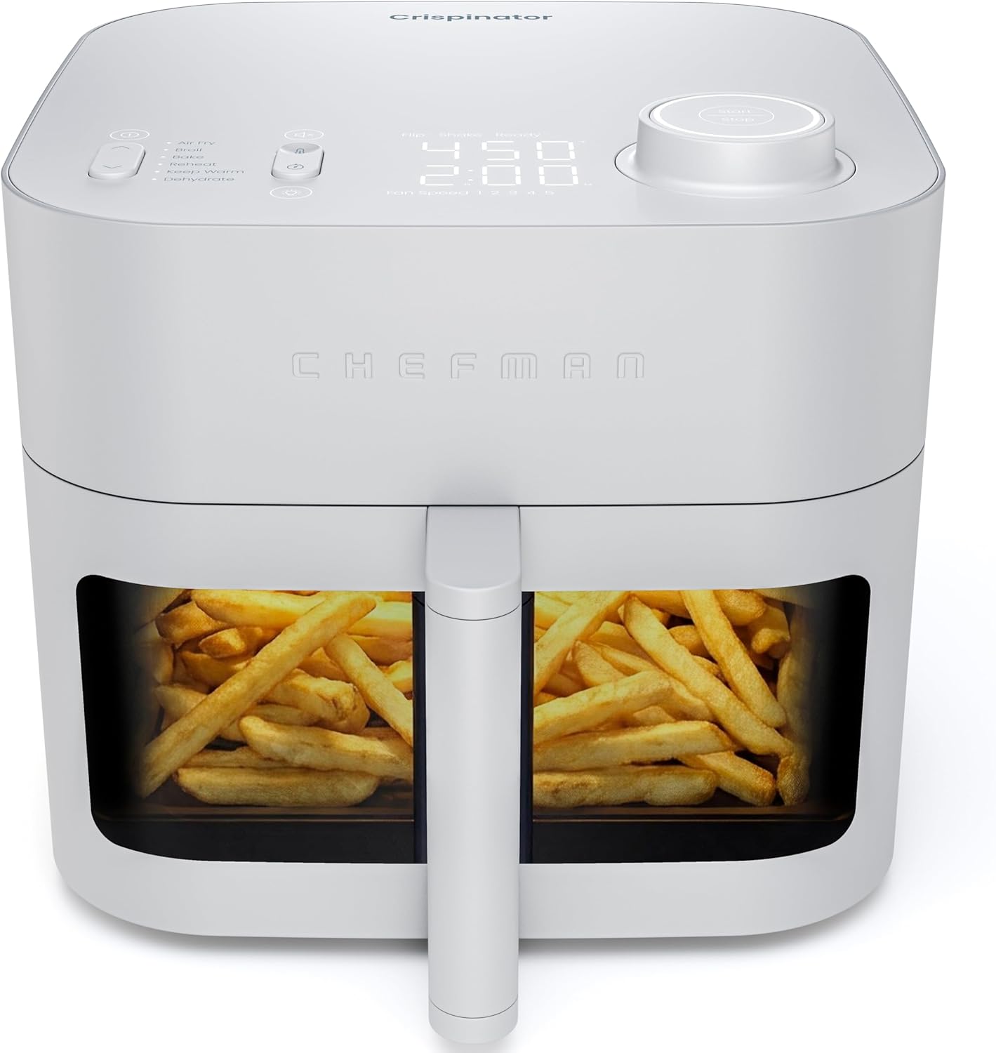 Chefman Crispinator Air Fryer 6-in-1 with 8 Qt capacity, 450°F Max Temp with