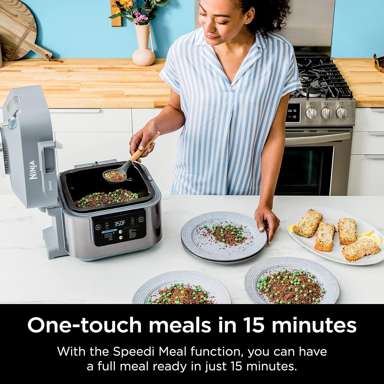 Ninja SF301 Speedi Rapid Cooker & Air Fryer, 6-Quart Capacity, 12-in-1 - View 2