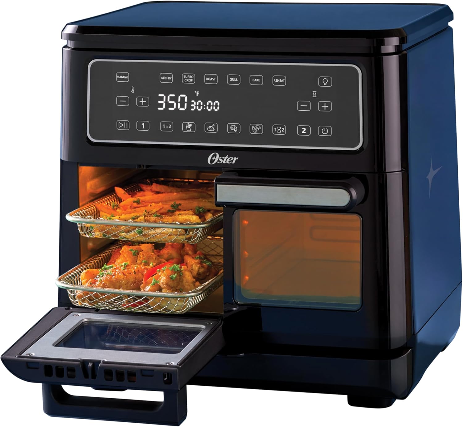 Oster Compact Air Fryer, 4-Quart Digital Airfryer with Window, Easy-to-Use - View 3