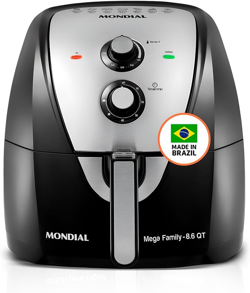 Fritadeira Sem Óleo Air Fryer 8L, Mondial, Preto/Inox, 1900W, 220V - AFN-80-BI - View 3