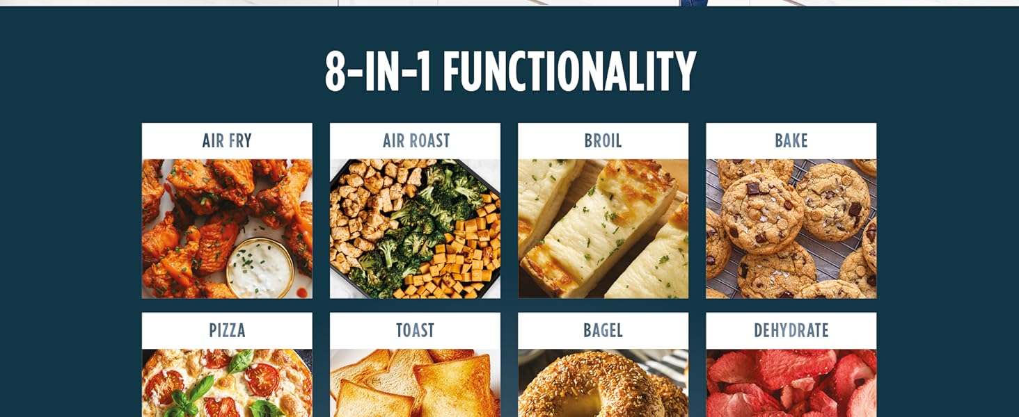 Ninja Air Fryer Toaster Oven Combo | 8-in-1 Functionality | Flip Up & Away for Storage Space | Air Fry Basket, Sheet Pan, Wire Rack & Removable Crumb Tray |1800 Watt | Stainless Steel | SP151 detail 3