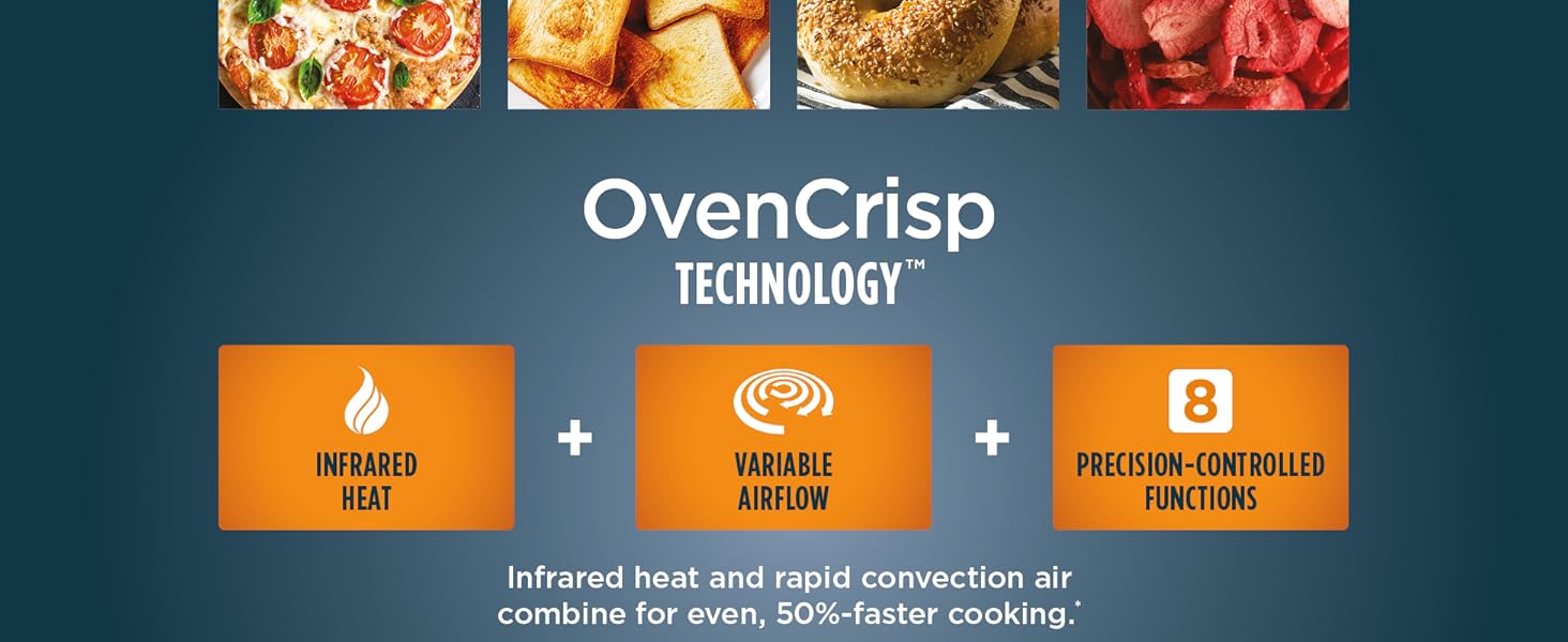 Ninja Air Fryer Toaster Oven Combo | 8-in-1 Functionality | Flip Up & Away for Storage Space | Air Fry Basket, Sheet Pan, Wire Rack & Removable Crumb Tray |1800 Watt | Stainless Steel | SP151 detail 4