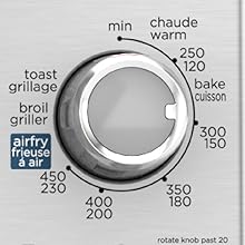 BLACK+DECKER Crisp 'N Bake Air Fryer Countertop Convection Toaster Oven, Large Capacity, 6-Slice, 5-in-1, Fits 12" Pizza, 60-Min Timer, Bake, Broil, Air Fry, Toast, Keep Warm, Stainless Steel detail 2