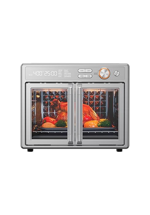 Midea Flexify Classic French Door Toaster Oven Air Fryer Combo, 10-in-1 Large Capacity 26.4 QT Countertop Oven, 25% Faster Cooking and 90% Less Oil, Stainless Steel detail 11