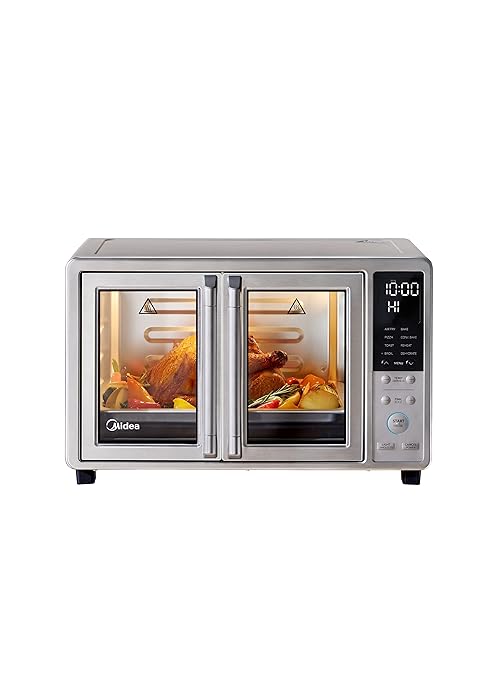 Midea Flexify Classic French Door Toaster Oven Air Fryer Combo, 10-in-1 Large Capacity 26.4 QT Countertop Oven, 25% Faster Cooking and 90% Less Oil, Stainless Steel detail 12