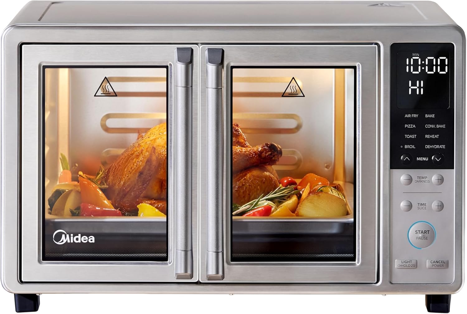 Midea Flexify Classic French Door Toaster Oven Air Fryer Combo, 10-in-1 Large Capacity 26.4 QT Countertop Oven, 25% Faster Cooking and 90% Less Oil, Stainless Steel detail 13