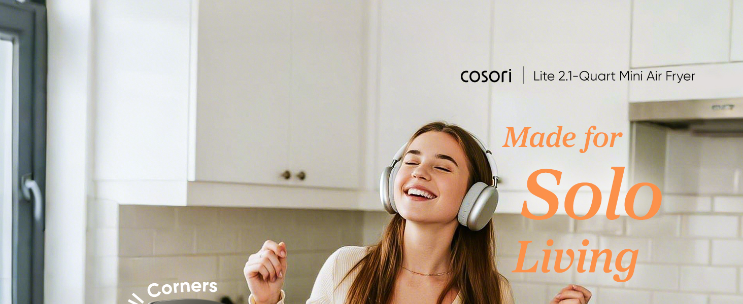 Cosori Air Fryer 2.1 QT, Small & Mini 4-in-1 airfryer Ideal for Simple Meals and Snack, Easy to Leftover Food to Crispy, Up to 97% Less Oil, 30 In-App Recipes, Nonstick & Dishwasher-Safe Basket detail 1