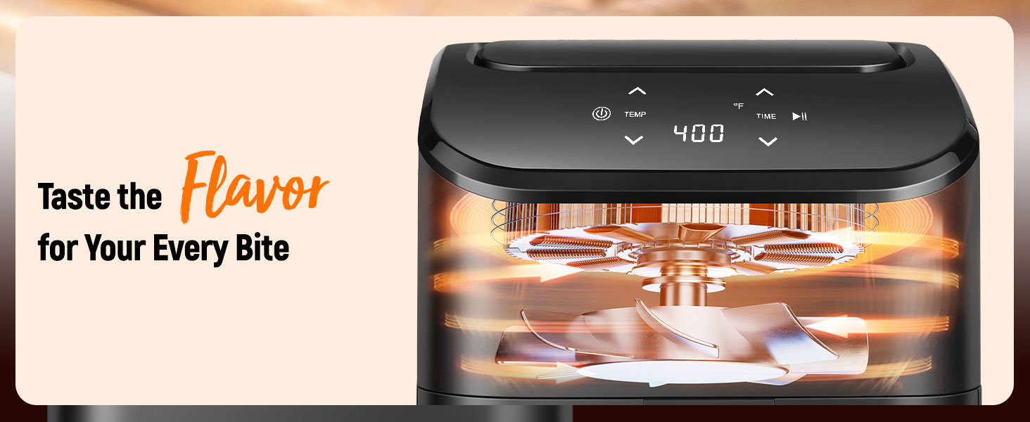 DEIME Air Fryer, Small Digital 3 Qt Airfryer Space Saving Compact, Bake, Reheat, Roasts for Quick Easy Meals, Mini Compact & Quiet, Nonstick & Dishwasher Safe Basket (Black) detail 6
