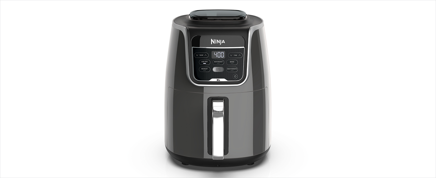 Ninja XL Air Fryer | 5.5 QT Capacity fits 3lbs of Wings | 5-in-1 Air Fry, Roast, Bake, Reheat & Dehydrate | 400°F Max Temp | 1750 Watts | With Dishwasher Safe Parts & Recipe Guide | Grey | AF150AMZ detail 8