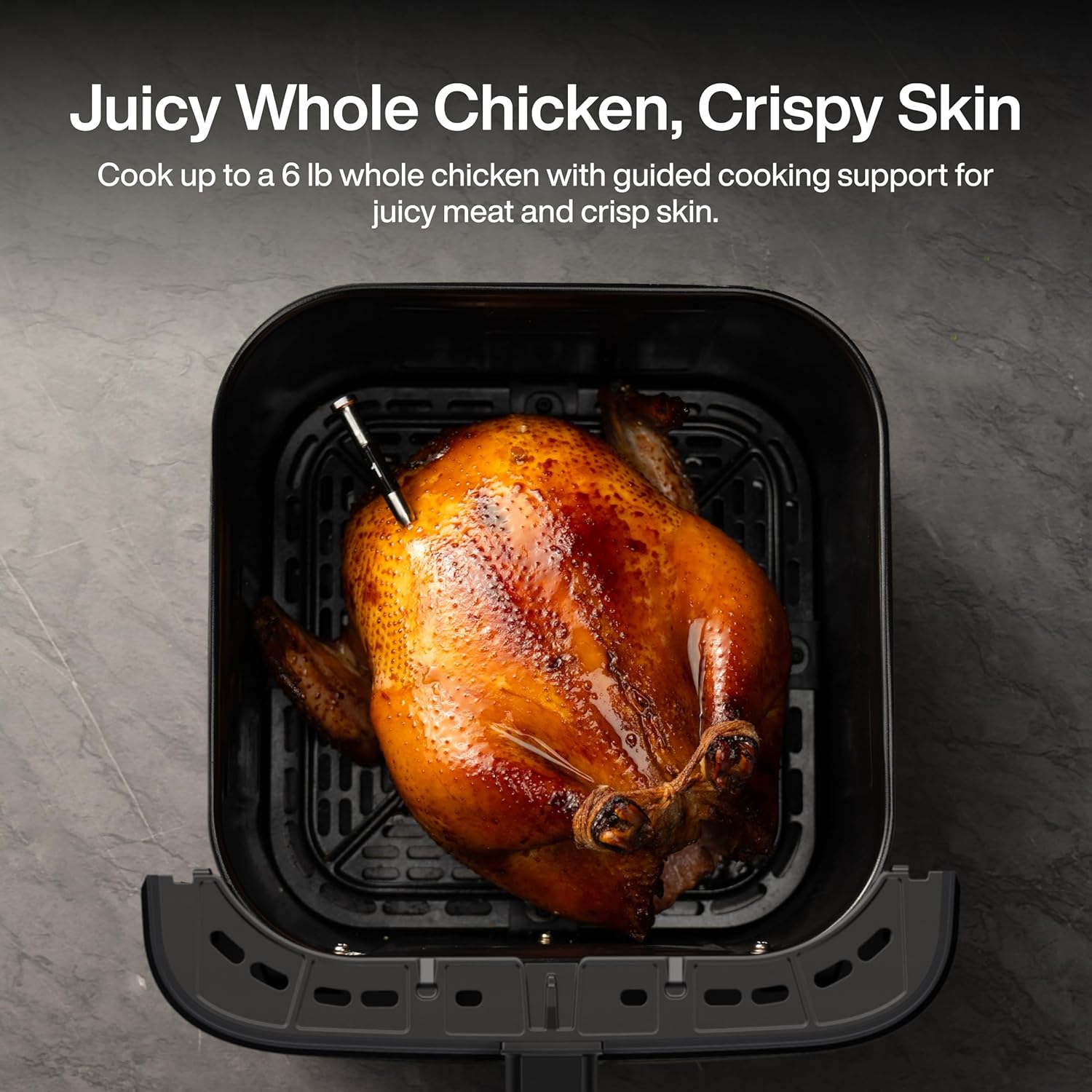 Typhur Sync 8QT AI Smart Air Fryer with Built-in Wireless Meat Thermometer, 9-in-1 XL Non Toxic Ceramic Airfryer, 450°F Max, Cooks 6lb Whole Chicken, Quiet & Dishwasher Safe, 120V detail 13