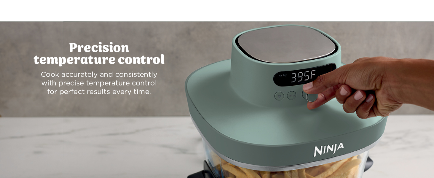 Ninja Crispi Pro 6-in-1 Glass Air Fryer | With Nontoxic, 6qt & 2.5qt Containers & Lids | Microwave, Freezer, Dishwasher Safe | 450°F Max Temp | 1800 Watt | Ash Grey | AS101DG detail 12