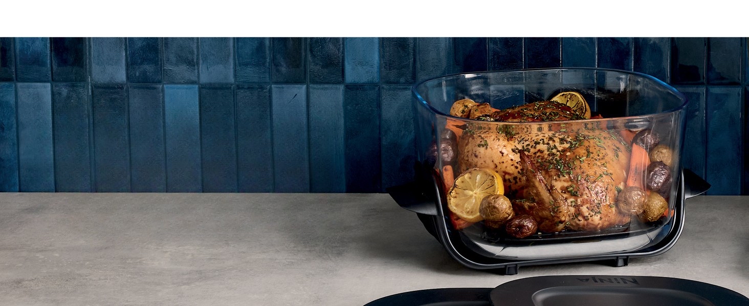 Ninja Crispi Pro 6-in-1 Glass Air Fryer | With Nontoxic, 6qt & 2.5qt Containers & Lids | Microwave, Freezer, Dishwasher Safe | 450°F Max Temp | 1800 Watt | Ash Grey | AS101DG detail 17
