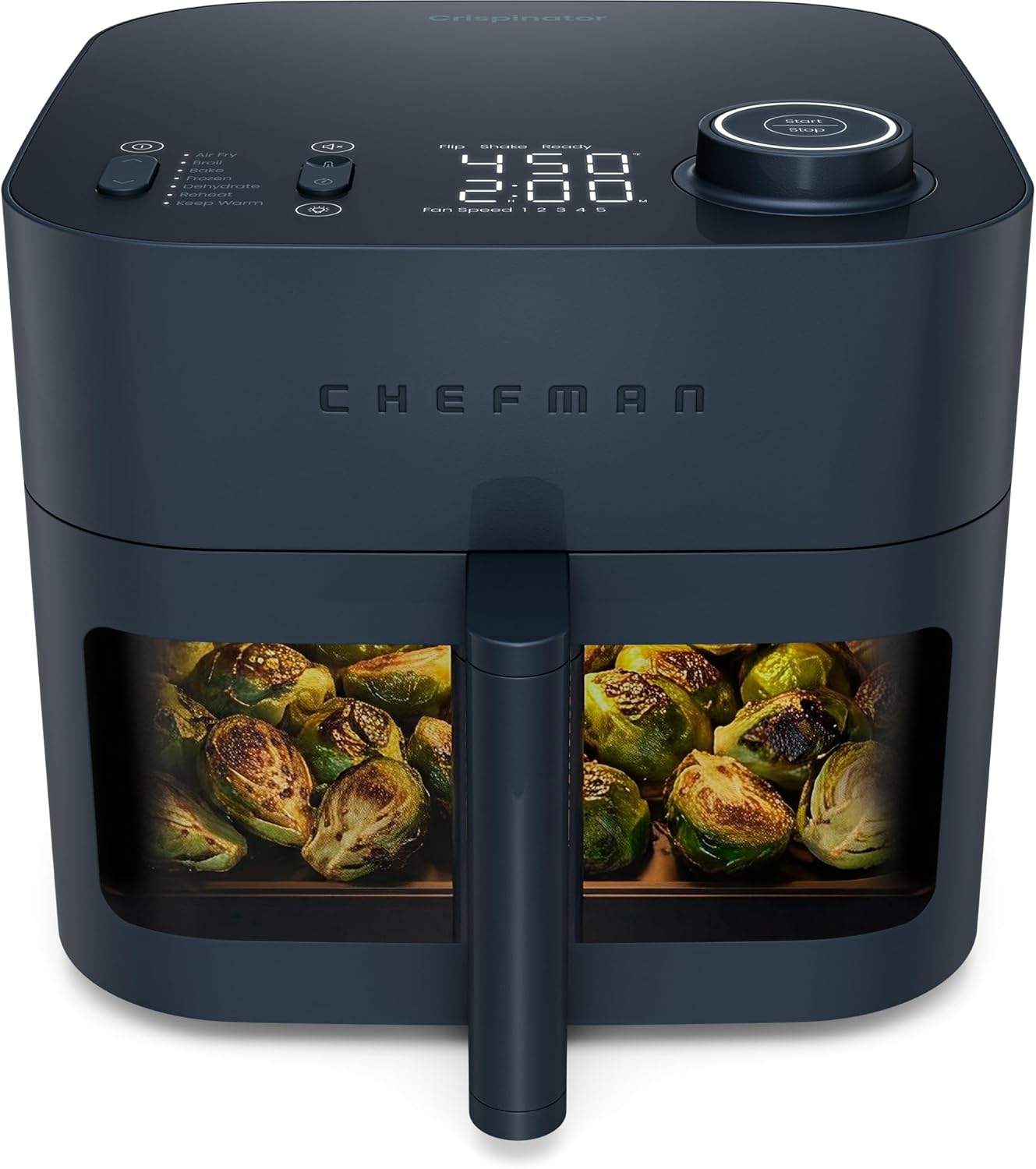 Chefman Crispinator Air Fryer 7-in-1 with 8 Qt Capacity, 450°F Max Temp & TurboFry Pro Technology for Fast, Even Results, Bake, Broil, Dehydrate, Viewing Window, Nonstick Ceramic-Coated Basket detail 8