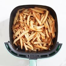 Dash Tasti-Crisp™ Air Fryer - AirCrisp® Technology - Compact Design with Adjustable Temperature Control - Nonstick Fry Basket & Auto Shut-Off Feature - 2.6 Quarts - Cool Grey detail 2