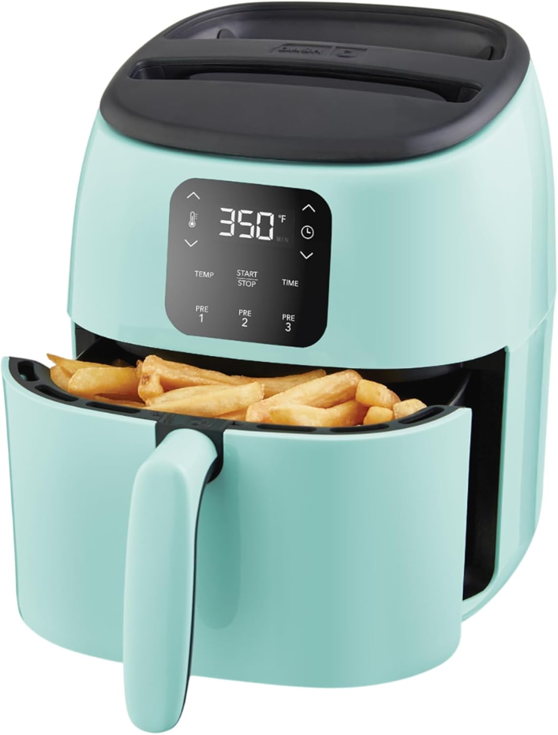 Dash Tasti-Crisp™ Digital Air Fryer - 2.6 Quart Small Compact Mini Air Fryer for French Fries, Nuggets & More, 1-2 People, Auto Shut Off, Adjustable Temp, Dishwasher Safe Parts - Grey detail 11