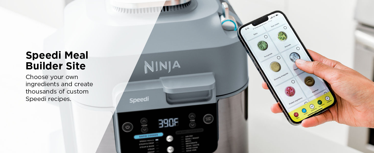 Ninja SF301 Speedi Rapid Cooker & Air Fryer, 6-Quart Capacity, 12-in-1 Functions to Steam, Bake, Roast, Sear, Sauté, Slow Cook, Sous Vide & More, 15-Minute Speedi Meals All In One Pot, Sea Salt Gray detail 7