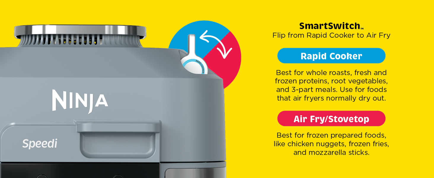 Ninja SF301 Speedi Rapid Cooker & Air Fryer, 6-Quart Capacity, 12-in-1 Functions to Steam, Bake, Roast, Sear, Sauté, Slow Cook, Sous Vide & More, 15-Minute Speedi Meals All In One Pot, Sea Salt Gray detail 9