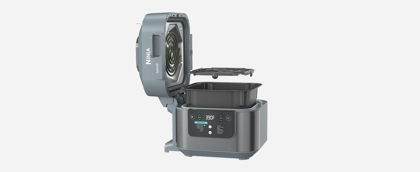 Ninja SF301 Speedi Rapid Cooker & Air Fryer, 6-Quart Capacity, 12-in-1 Functions to Steam, Bake, Roast, Sear, Sauté, Slow Cook, Sous Vide & More, 15-Minute Speedi Meals All In One Pot, Sea Salt Gray detail 12