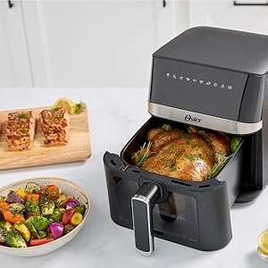 Oster Compact Air Fryer, 4-Quart Digital Airfryer with Window, Easy-to-Use Countertop Air Fryer detail 3