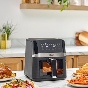Oster Compact Air Fryer, 4-Quart Digital Airfryer with Window, Easy-to-Use Countertop Air Fryer detail 5