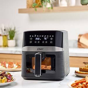 Oster Compact Air Fryer, 4-Quart Digital Airfryer with Window, Easy-to-Use Countertop Air Fryer detail 6
