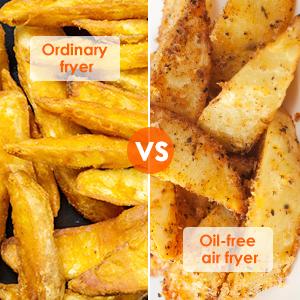 Air Fryer 6.9QT/6.5L, Uten 1700W High-power 8 in 1 Deep Frying Mode, Rapid Heating up, Non-Stick Oven, Oilless Cooking, Fast Heat up/Time Control, LED Digital Touchscreen, Black detail 3