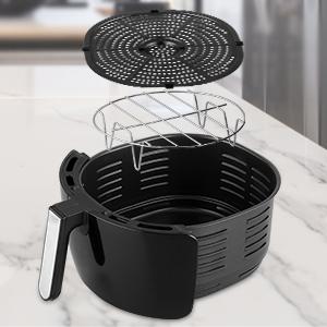 Air Fryer 6.9QT/6.5L, Uten 1700W High-power 8 in 1 Deep Frying Mode, Rapid Heating up, Non-Stick Oven, Oilless Cooking, Fast Heat up/Time Control, LED Digital Touchscreen, Black detail 5