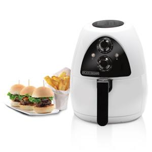 BLACK+DECKER Purify 2-Liter Air Fryer, White/Black, HF100WD detail 1