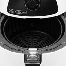 BLACK+DECKER Purify 2-Liter Air Fryer, White/Black, HF100WD detail 4