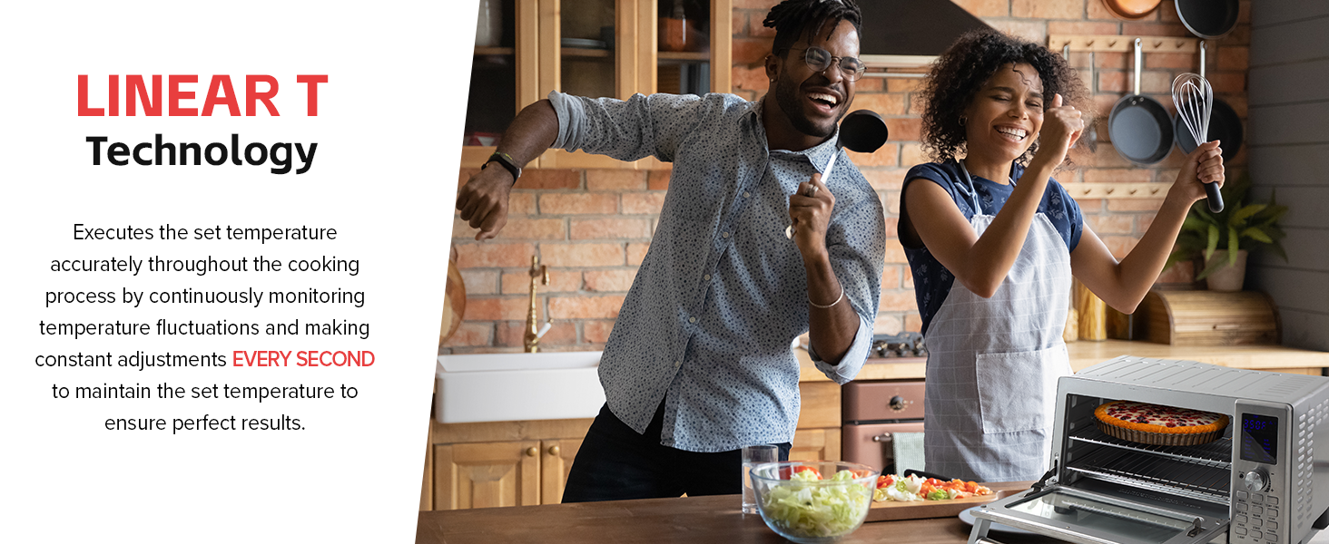 Nuwave Bravo XL Air Fryer Toaster Smart Oven, 12-in-1 Countertop Grill/Griddle Combo, 30-Qt XL Capacity, 50F-500F adjustable in precise 5F increments, Integrated Smart Thermometer, Linear T Technology detail 4