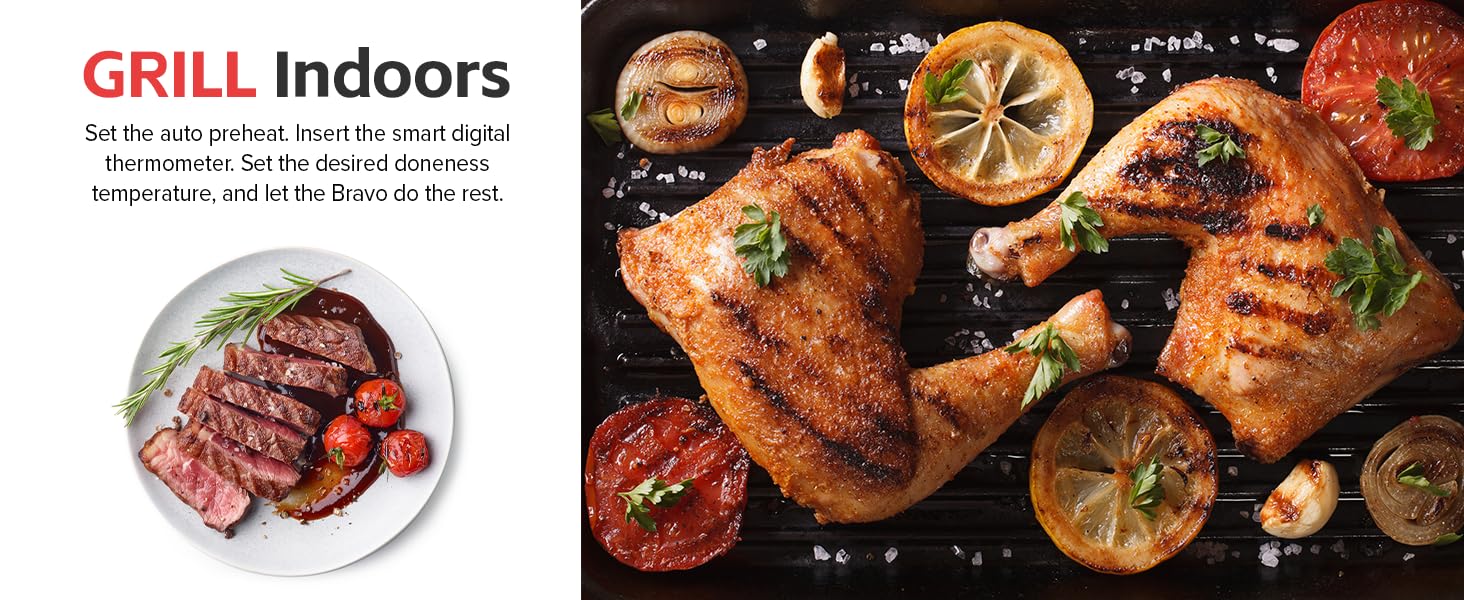 Nuwave Bravo XL Air Fryer Toaster Smart Oven, 12-in-1 Countertop Grill/Griddle Combo, 30-Qt XL Capacity, 50F-500F adjustable in precise 5F increments, Integrated Smart Thermometer, Linear T Technology detail 11