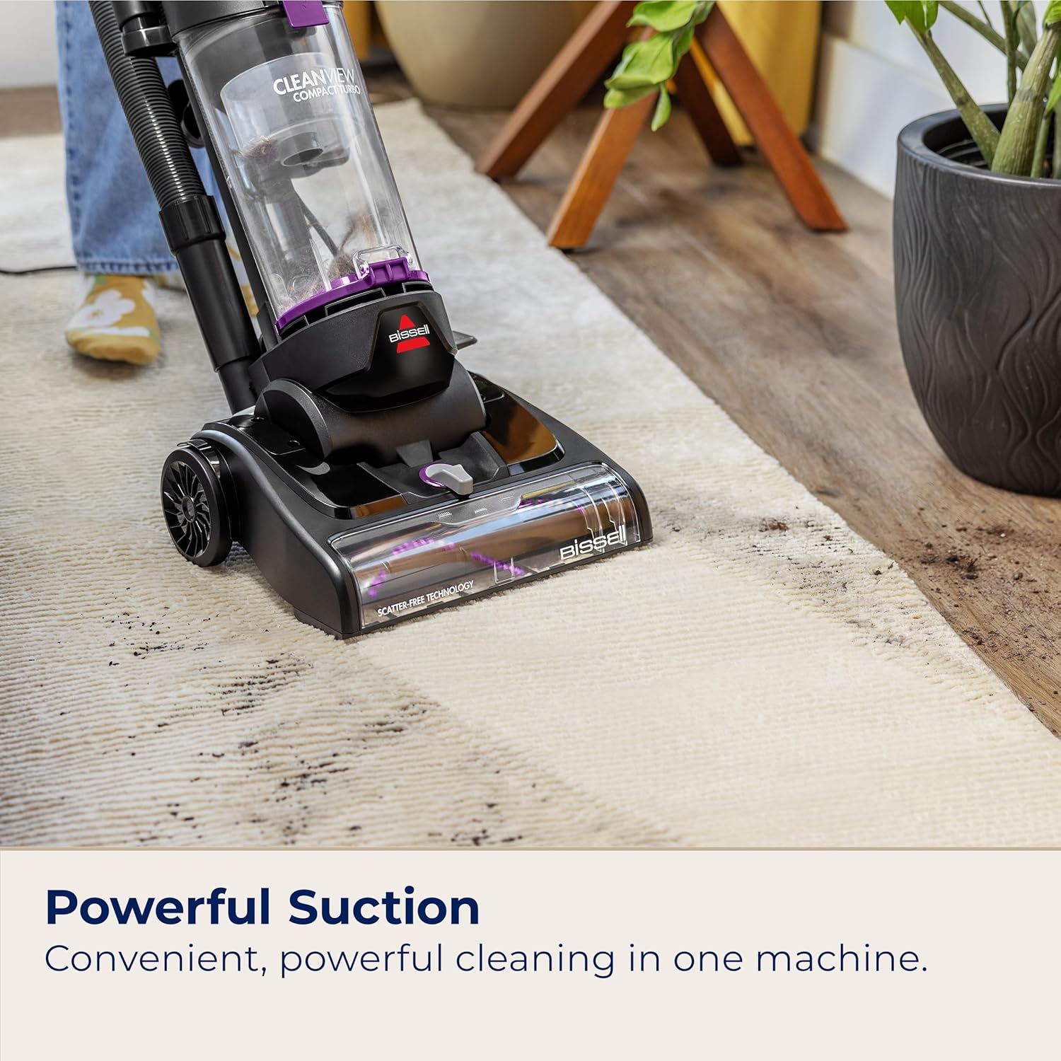 Bissell CleanView Compact Turbo Upright Vacuum with Quick Release Wand, Full - View 3