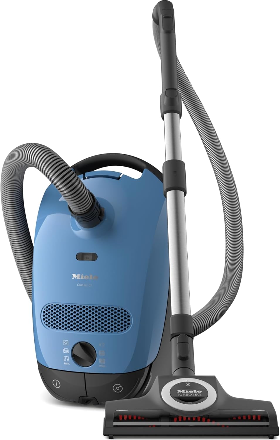 Miele Classic C1 Turbo Team Bagged Canister Vacuum, Tech Blue - Portable,